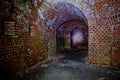 Old underground passage under german fortification castle Royalty Free Stock Photo