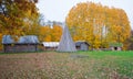 Old and uninhabited village in autumn Royalty Free Stock Photo