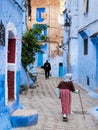 In the medina of Chefchaouen in Morocco. Royalty Free Stock Photo