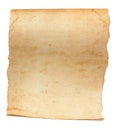 Old Unrolled Aging Sheet of Paper Royalty Free Stock Photo