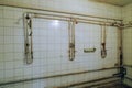 Old unsanitary public factory showers room