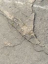 Old cracked asphalt on a sunny day Royalty Free Stock Photo