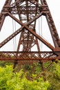 Old unused iron train bridge at the Old Coach Road, New Zealand