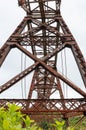 Old unused iron train bridge at the Old Coach Road, New Zealand