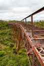 Old unused iron train bridge at the Old Coach Road, New Zealand