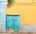 Spanish Colorful Vintage Wooden Door