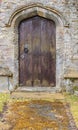 Old unused wooden door