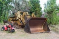 Old and unworkable construction machine vehicle Royalty Free Stock Photo