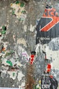 Old Urban Street Billboard With Torn Posters And Stickers Royalty Free Stock Photo
