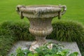 Old urn planter in a formal garden Royalty Free Stock Photo