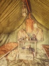 Old US military tent