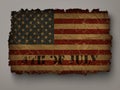 Old USA flag on independence day Royalty Free Stock Photo