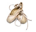 Old used ballet shoes Royalty Free Stock Photo