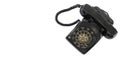 Old used black vintage telephone Royalty Free Stock Photo