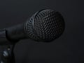 Old and Used Black Vocal Microphone