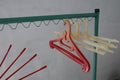 Old used clothes' hanger to dry clothes under the sun Royalty Free Stock Photo