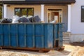 Old and used construction material in the new building construction work site Royalty Free Stock Photo