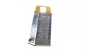 Old Used Grater Made of Stainless Steel Isolated Over Pure White Background