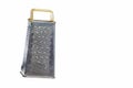 Old Used Grater Made of Stainless Steel isolated Over Pure White background