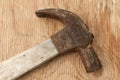 Old used hammer adze