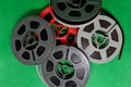Old used 8mm films Royalty Free Stock Photo