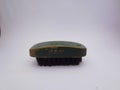 old used palm fiber brush for leather shoe polishing