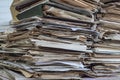 Old used papers. Royalty Free Stock Photo