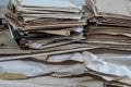 Old used papers. Royalty Free Stock Photo