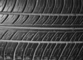 Old used second hand black car tyre texture motif pattern Royalty Free Stock Photo
