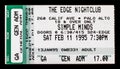 Old used ticket for the concert of Simple Minds at Edge Nightclub