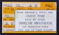 Old used ticket stub for the Robert Plant concert at Shoreline Amphitheatre