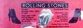 Old used ticket stub for the Rolling Stones concert at Candlestick Park
