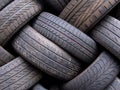 Old Used Tyres Abstract Royalty Free Stock Photo