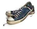 Old used and worn out sneakers or trainers Royalty Free Stock Photo