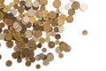 Old USSR coins on a white background Royalty Free Stock Photo
