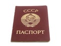 Old USSR passport isolated on white background