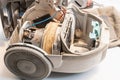 Old vacuum cleaner is broken , Defective vacuum motor and dirty