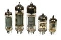 Old vacuum radio tubes.