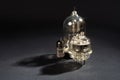 Old vacuum tubes on black Royalty Free Stock Photo