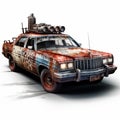 Apocalyptic Clowncore: Broken Car With Gun - 3d Zombie Game