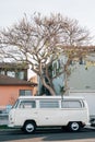 An old van in Seal Beach, Orange County, California