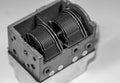 an old variable capacitor in black and white Royalty Free Stock Photo