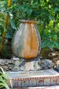 The old vase in the garden of the Ernest Hemingway Home and Museum in Key West, Florida. Royalty Free Stock Photo