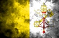 Old Vatican City grunge background flag Royalty Free Stock Photo