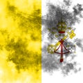 Old Vatican City grunge background flag Royalty Free Stock Photo