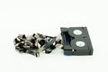 Old VCR tape record Royalty Free Stock Photo