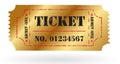 Old Vector vintage paper ticket with number Royalty Free Stock Photo