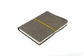 Old velvet notebook on white Royalty Free Stock Photo
