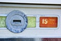 Old vending coin slot. Royalty Free Stock Photo