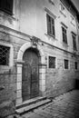 Old Venetian door black and white